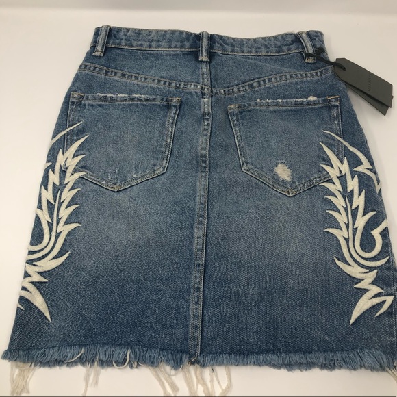 ALL SAINTS Philly Denim Skirt in Indigo Blue Size 2 - Picture 7 of 8